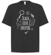 Футболка Оверсайз Teach love inspire Чорний фото