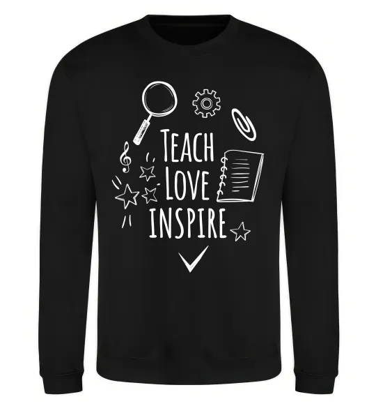 Свитшот Teach love inspire Черный фото