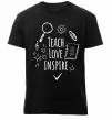 Чоловіча преміум футболка Teach love inspire Чорний фото