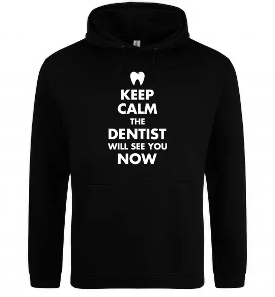 Женская толстовка (худи) Keep calm the dentist will see you now Черный фото