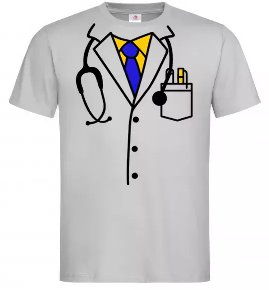 Чоловіча футболка Терапевт Сірий фото