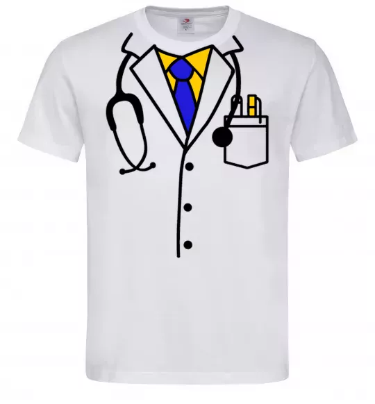 Чоловіча футболка Терапевт Білий фото