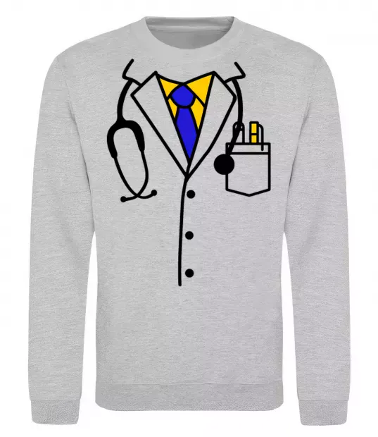 Свитшот Терапевт Серый меланж фото