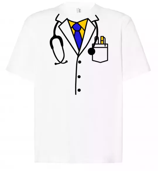 Футболка Оверсайз Терапевт Білий фото