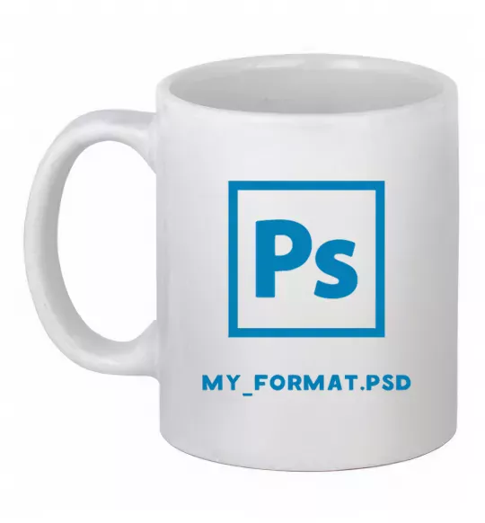 Чашка керамічна My format PSD Білий фото