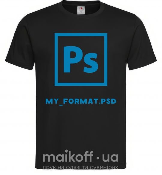 Чоловіча футболка My format PSD Чорний фото