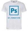 Чоловіча футболка My format PSD Білий фото