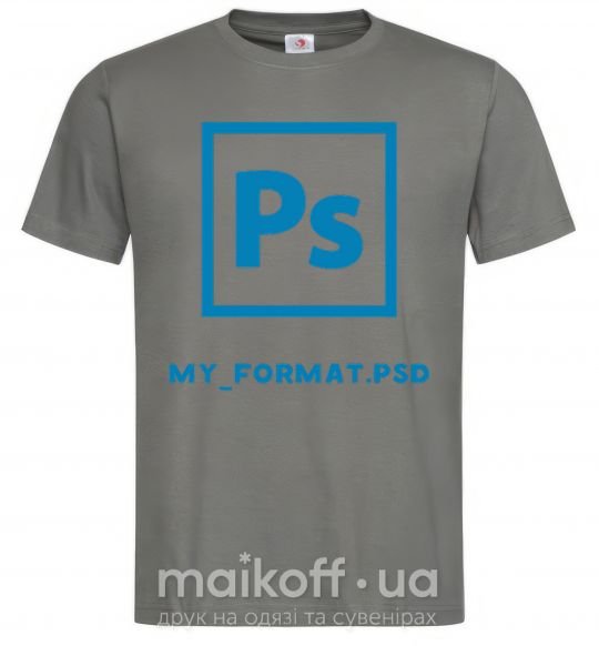 Мужская футболка My format PSD Графит фото