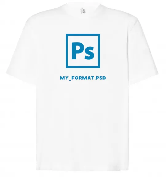 Футболка Оверсайз My format PSD Белый фото