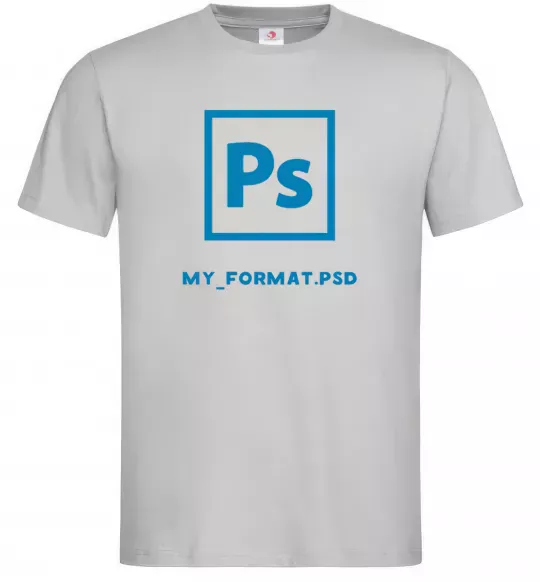 Мужская футболка My format PSD Серый фото
