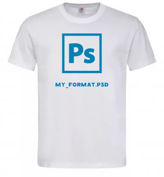 Мужская футболка My format PSD Белый фото