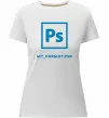 Жіноча преміум футболка My format PSD Білий фото
