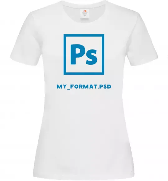 Женская футболка My format PSD Белый фото