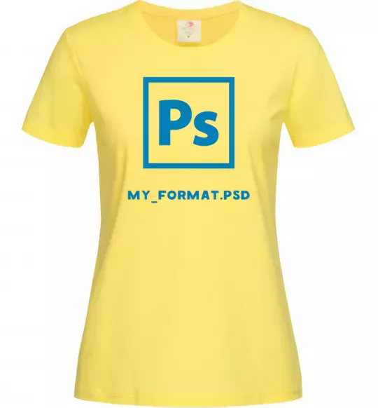 Женская футболка My format PSD Лимонный фото