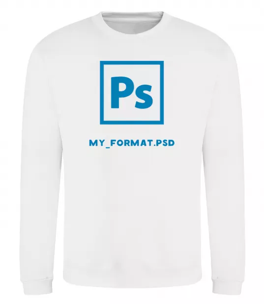 Світшот My format PSD Білий фото