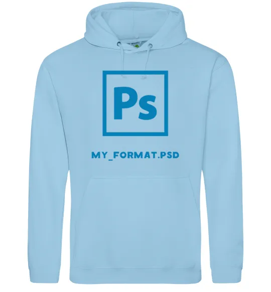 Жіноча толстовка (худі) My format PSD Блакитний фото