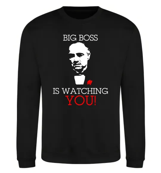 Світшот Big boss is watching you Чорний фото