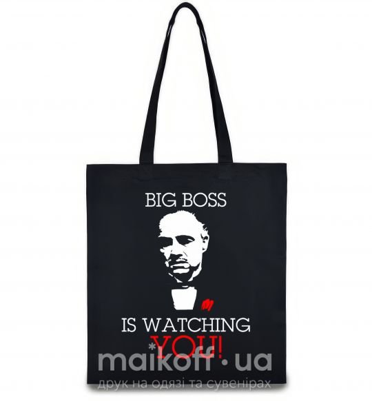 Еко-сумка Big boss is watching you Чорний фото