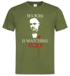 Мужская футболка Big boss is watching you Оливковый фото