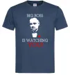 Мужская футболка Big boss is watching you Темно-синий фото