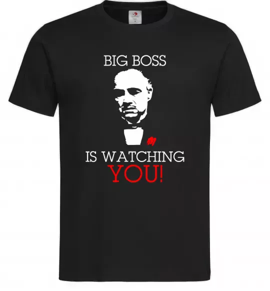 Мужская футболка Big boss is watching you Черный фото