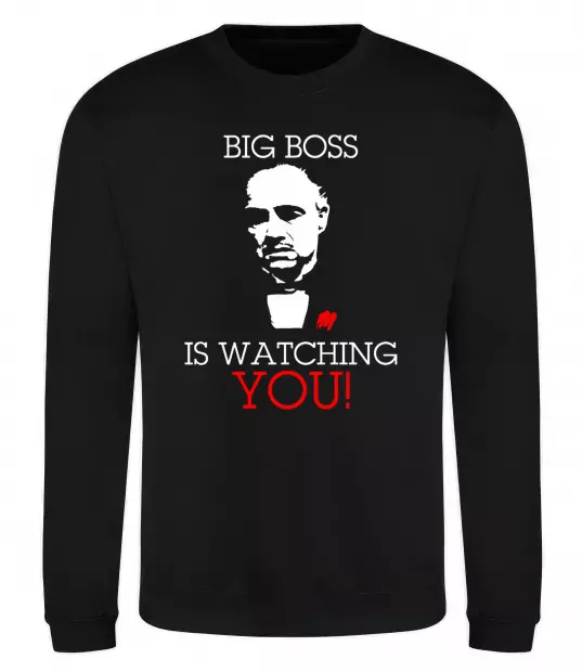 Світшот Big boss is watching you Чорний фото