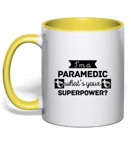 Чашка с цветной ручкой I'm a paramedic what's your superpower