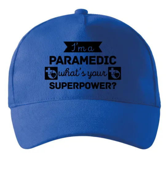 Кепка I'm a paramedic what's your superpower Ярко-синий фото