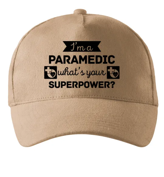 Кепка I'm a paramedic what's your superpower Пісочний фото