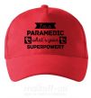 Кепка I'm a paramedic what's your superpower Червоний фото