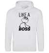 Мужская толстовка (худи) Like a boss Серый меланж Мужская толстовка (худи) Like a boss Серый меланж фото