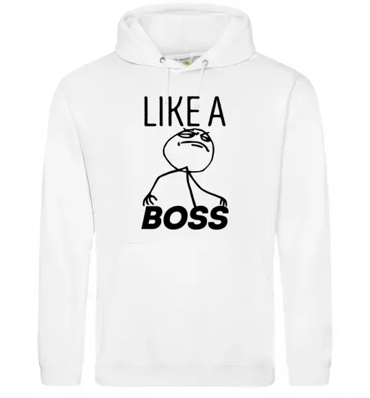 Женская толстовка (худи) Like a boss Белый фото
