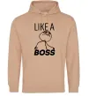 Женская толстовка (худи) Like a boss Песочный фото