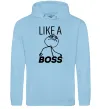 Жіноча толстовка (худі) Like a boss Блакитний фото