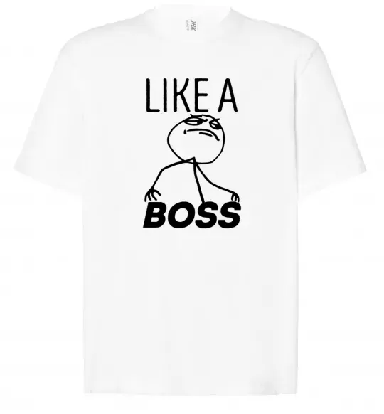 Футболка Оверсайз Like a boss Белый фото