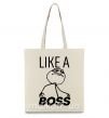 Еко-сумка Like a boss Бежевий фото