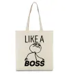 Еко-сумка Like a boss Бежевий фото