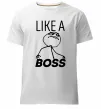 Мужская премиум футболка Like a boss Белый фото