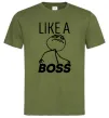 Чоловіча футболка Like a boss Оливковий Чоловіча футболка Like a boss Оливковий фото