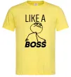 Чоловіча футболка Like a boss Лимонний Чоловіча футболка Like a boss Лимонний фото