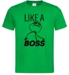 Чоловіча футболка Like a boss Зелений Чоловіча футболка Like a boss Зелений фото