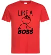 Чоловіча футболка Like a boss Червоний Чоловіча футболка Like a boss Червоний фото