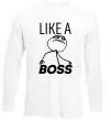 Лонгслив Like a boss Белый Лонгслив Like a boss Белый фото