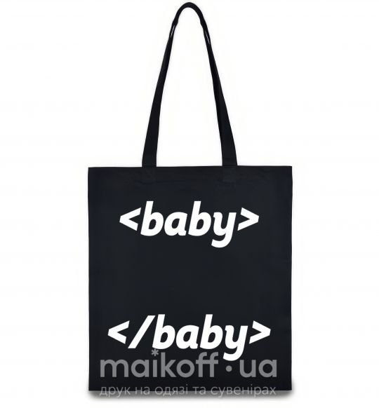 Еко-сумка Baby programmer Чорний фото