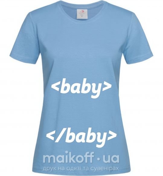 Женская футболка Baby programmer Голубой фото