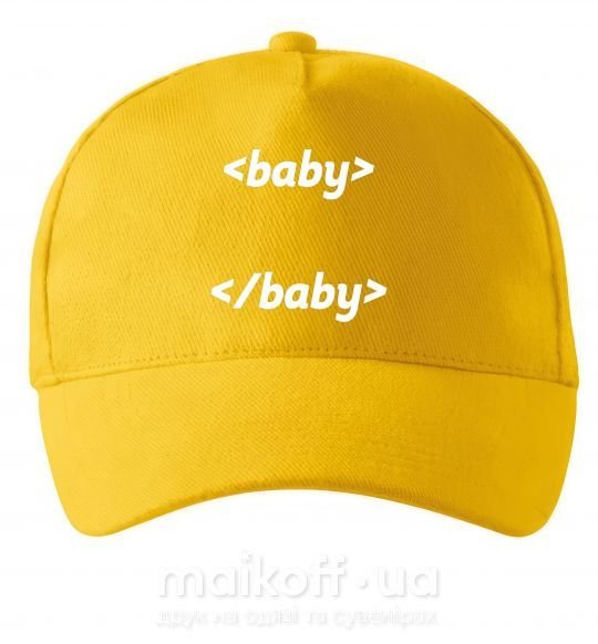 Кепка Baby programmer Сонячно жовтий фото