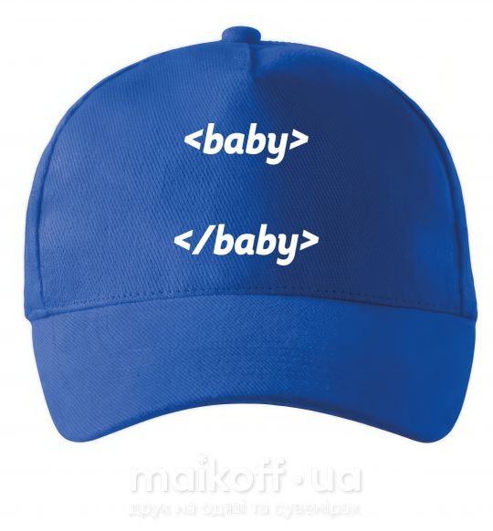 Кепка Baby programmer Ярко-синий фото