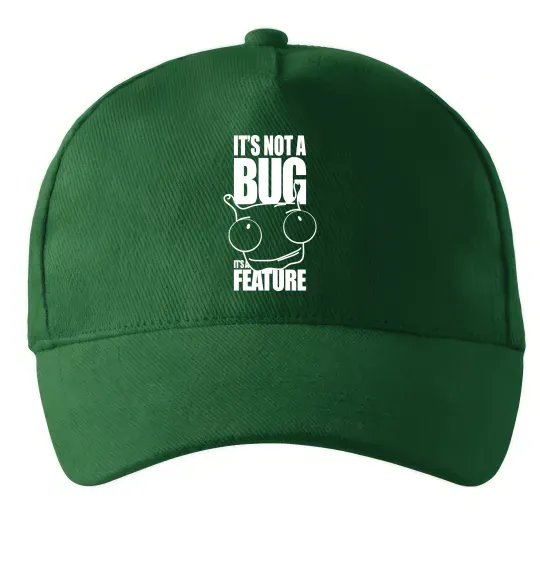 Кепка It's not a bug it's a feature Темно-зеленый фото
