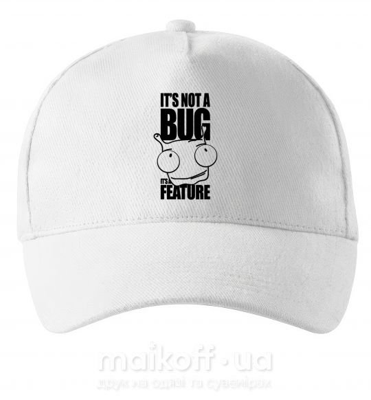 Кепка It's not a bug it's a feature Белый фото