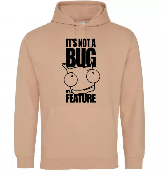 Чоловіча толстовка (худі) It's not a bug it's a feature Пісочний фото